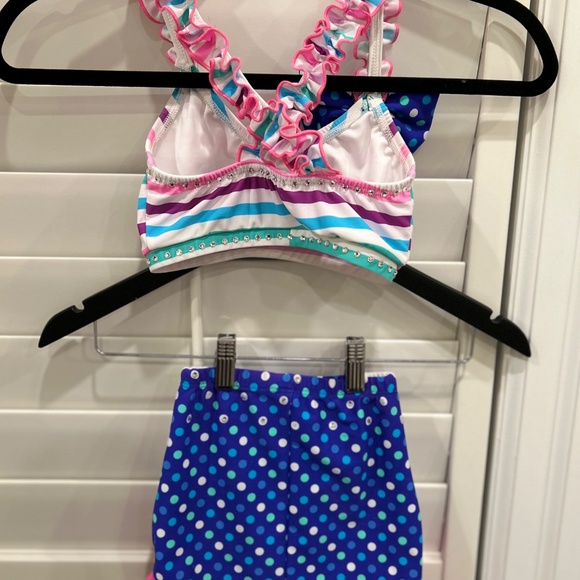 Colorful Striped and Polka Dot Dance Costume - Picture 2 of 7